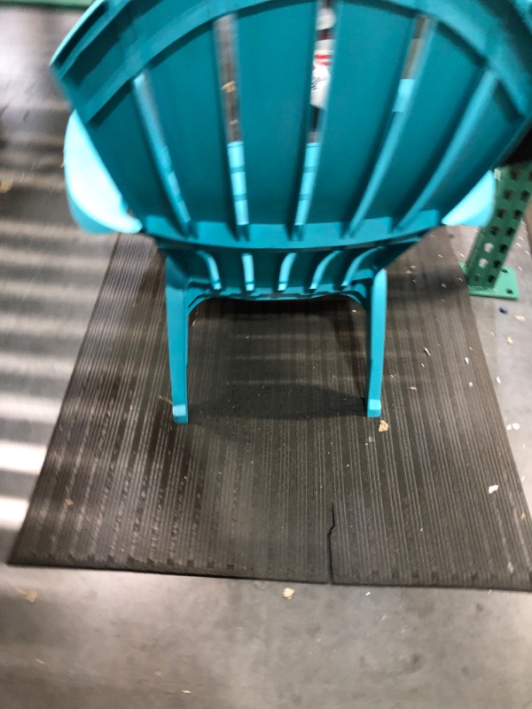 Photo 4 of * CRACKED ON LEFT LEG** RealComfort Teal Adirondack Chair