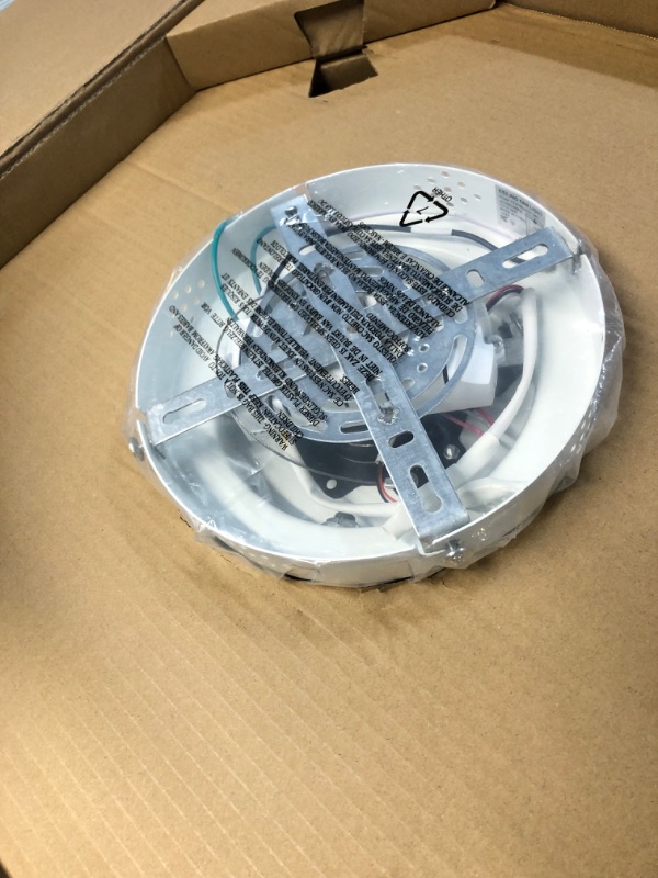 Photo 1 of LEDIARY Low Profile Ceiling Fans with Lights, Flush Mount Modern Ceiling Fan and Remote Control, 19.7" LED Bladeless Ceiling Fans, Stepless Dimmable 3 Colors and 6 Speeds - White