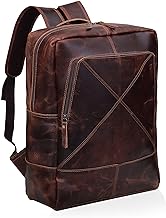 Photo 1 of ***SEE NOTES***Vintage Leather Backpack For Men 16" Laptop Bag Large Capacity Business Travel Hiking Shoulder Daypacks Business Office Brown (Laptop Backpack 3)