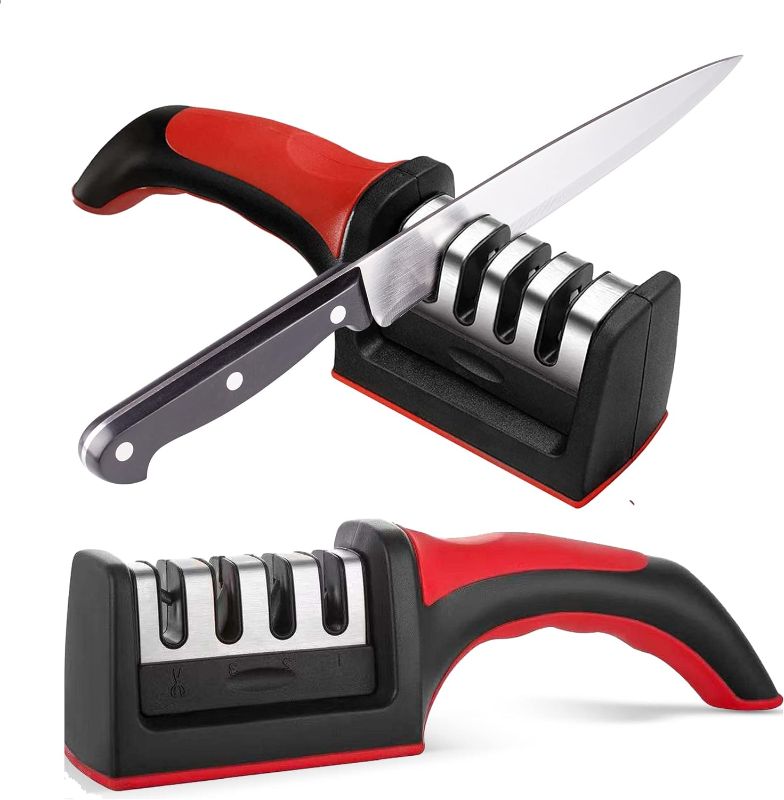 Photo 1 of * BUNDLE OF TWO, NON REFUNDABLE * knife sharpener 4 in 1 knife sharpener tool, Kitchen Blade and Scissors Sharpening Tool, 4 stage, knives sharpener, kitchen knife sharpener kit