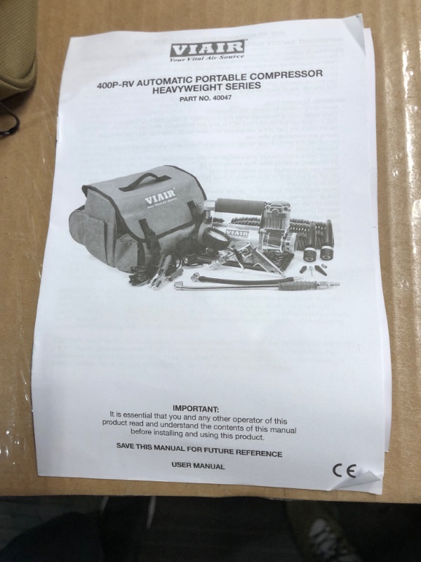 Photo 1 of Viair 400P - 40047 RV Automatic Portable Compressor Kit, Tire Pump, Truck/SUV Tire Inflator, Silver, For up To 35 Inch Tires