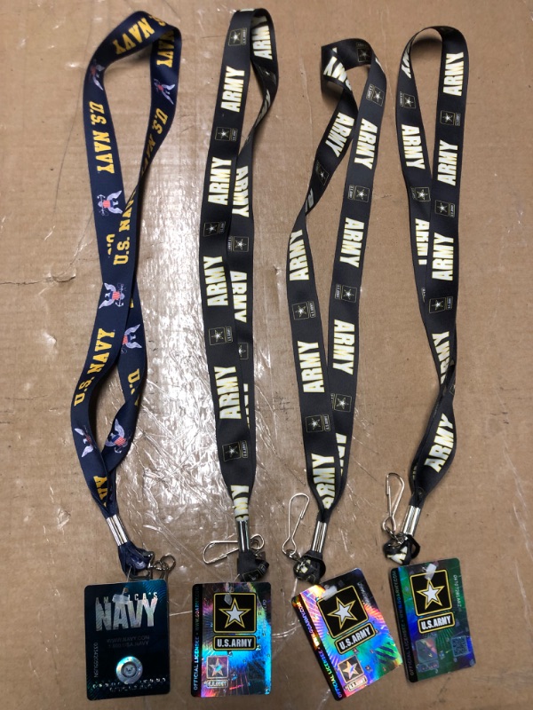 Photo 1 of **NON REFUNDABLE LANYARD BUNDLE**
4 ASSORTED NAVY/ARMY LANYARDS-SEE PICS