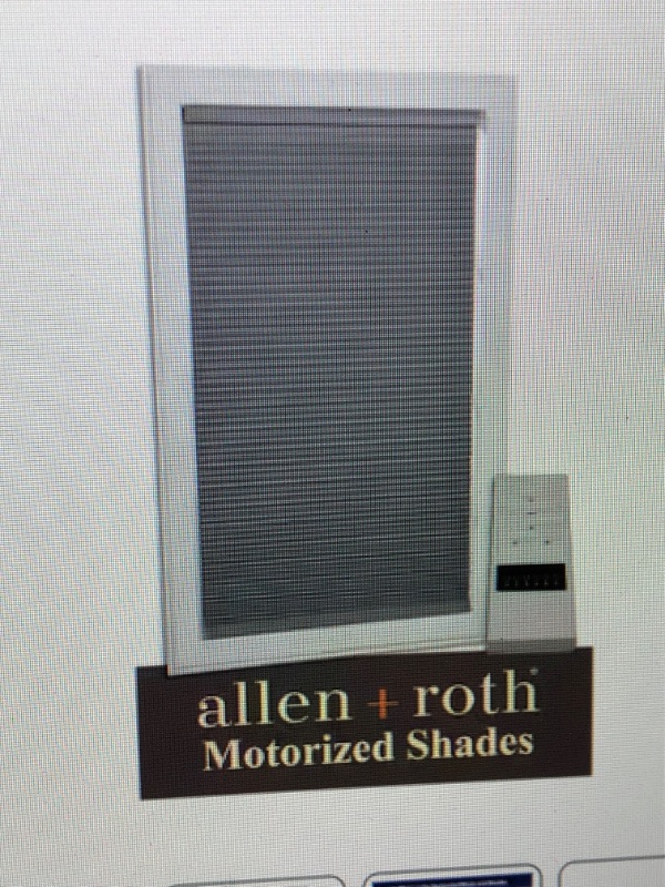 Photo 2 of allen + roth 35-in x 72-in Gray Room Darkening Blackout Cordless Motorized Cellular Shade
Item #2318953 |

Model #78641