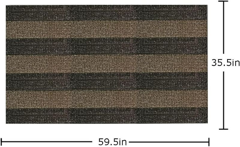 Photo 3 of (READ FULL POST) CLEAN MACHINE 10376916 Astroturf Dirt Trapper Doormat, 35.5" x 59.5", Patio Stripe Desert Taupe Desert Taupe 35.5" x 59.5"