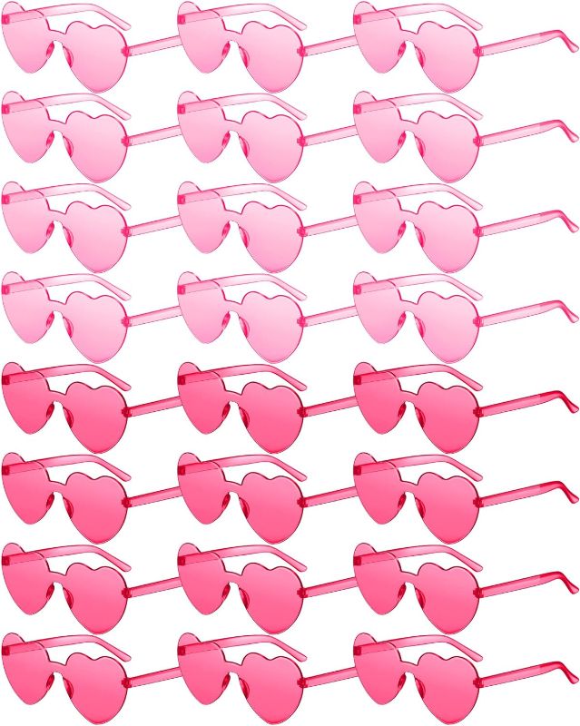 Photo 1 of Chicpop 24 Pairs Heart Shaped Sunglasses for Women Bulk Heart Glasses Party Favor Decoration Accessories Eyewear