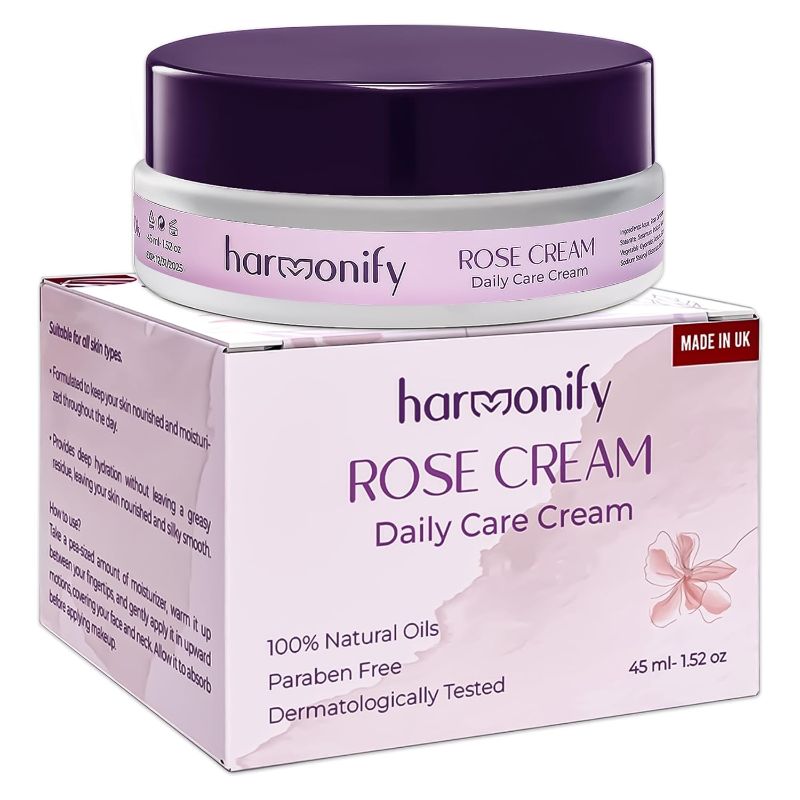 Photo 1 of 5PACK 
HARMONIFY Rose Moisture Cream, Daily Care Non-Greasy Cream, Helps Soothe and Calm your Skin, 1.52 OZ, Made in UK