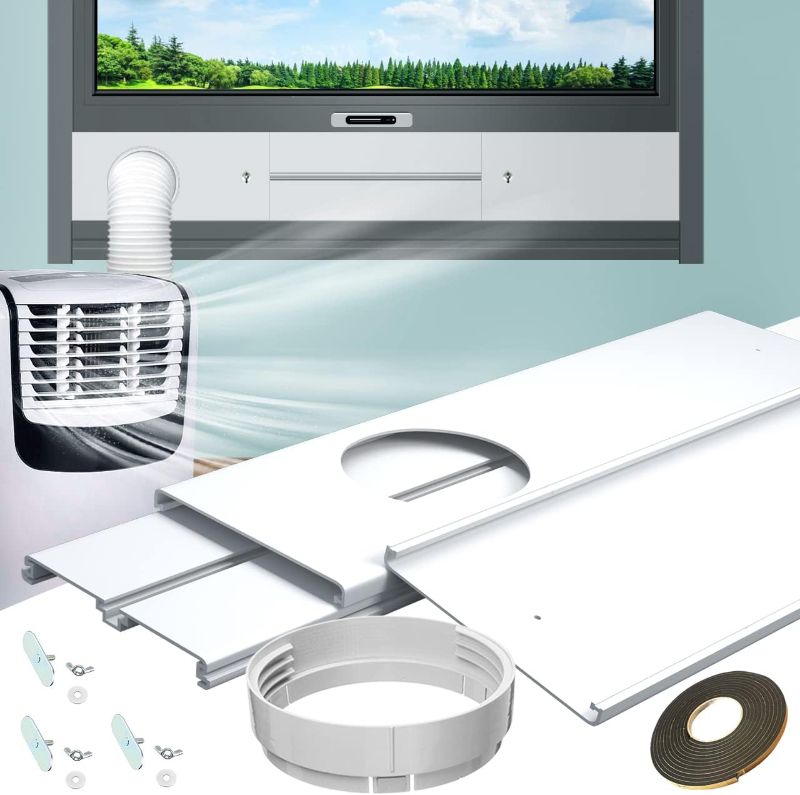 Photo 1 of 
Gulrear Portable Air Conditioner Window Kit,Universal Portable AC Window Vent kit with 3 Adjustable Slide Seal Plates and 5.9" Hose Adapter Adjust...