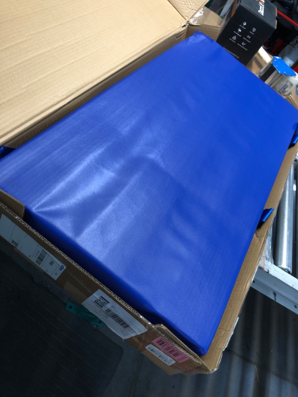 Photo 1 of Basketball Pole Padding Outdoor Square Pole Pad Wrap Around Square Pole Padding Waterproof Durable Basketball Pole Pads for Protection(Fit 4''x4'',5''x5'',6''x6''Pole-6 Feet Tall) Blue Fit 4"x4"pole-6 ft tall