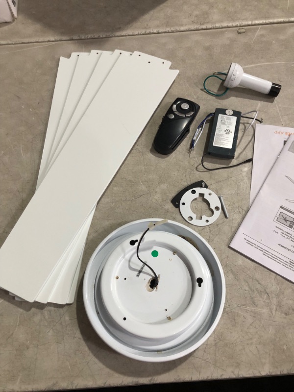 Photo 6 of **NON REFUNDABLE ITEM**(FOR PARTS ONLY)
Mercer 52 in. Integrated LED Indoor White Ceiling Fan with Light Kit and Remote Control