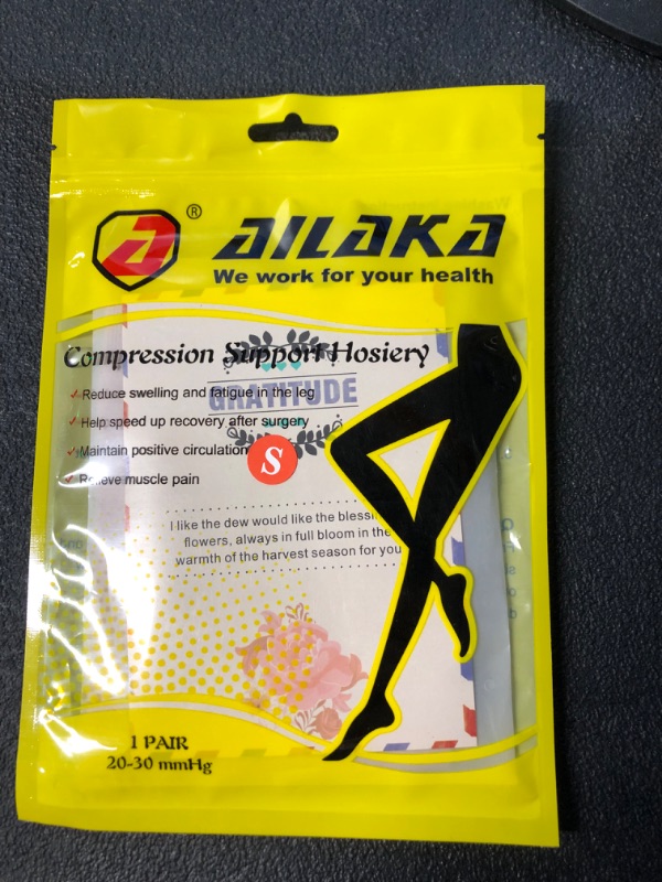 Photo 1 of Ailaka 20-30 mmHg Knee High Open Toe Compression Calf Socks - MEDIUM (Pack of 1) Beige