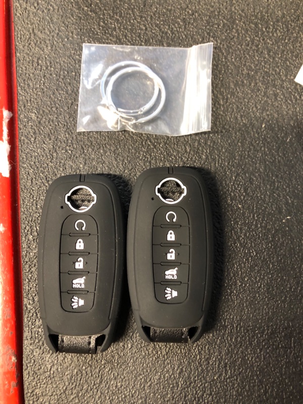 Photo 1 of **BUNDLE OF 2 (NON REFUNDABLE)**
RUNZUIE 2Pcs 5 Buttons Silicone Smart Remote Key Fob Cover for 2024 2023 Nissan Pathfinder Rogue (Black)