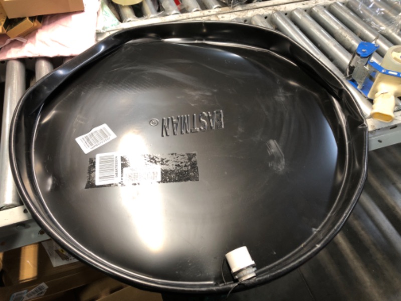 Photo 2 of **Minor damage **
Eastman 60078 Water Heater Pan, 28" ID x 30" OD , Plastic, Black 28" ID x 30" OD, Plastic