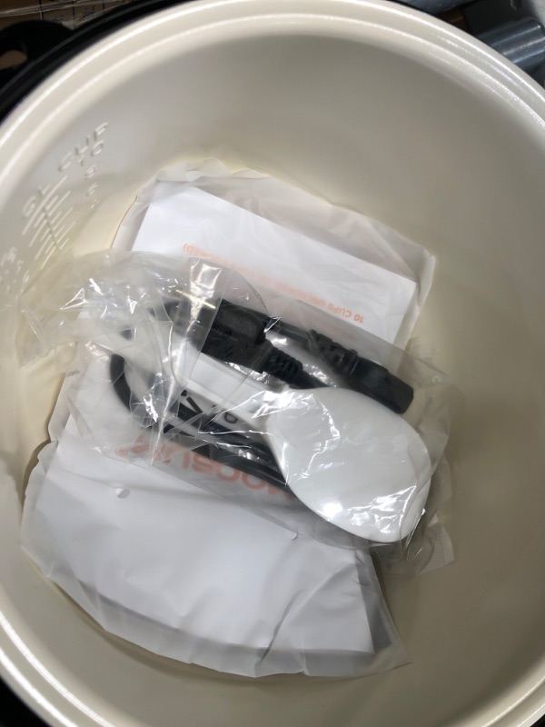 Photo 1 of MOOSUM Electric Rice Cooker with One Touch for Asian Japanese Sushi Rice, 10-cup Uncooked, Fast&Convenient Cooker with Steamer, Removable Inner Cover and Auto Warmer, White White 10-cup Uncooked/20-cup cooked