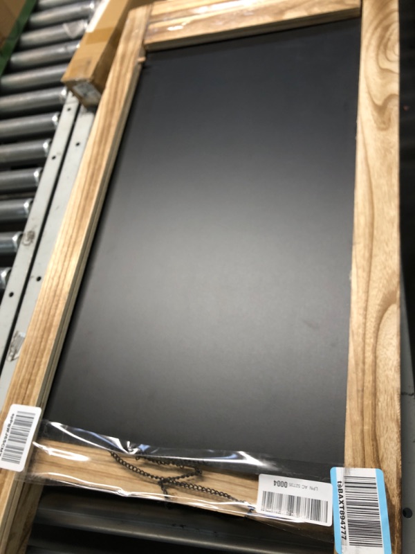 Photo 5 of **FOR PARTS (NON REFUNDABLE) DAMAGE ON ONE SIDE SEE PHOTOS)
BangQiao Freestanding Wooden A Frame Double Sided Chalkboard 15.60" x 9.75" Black - 2 PACKS