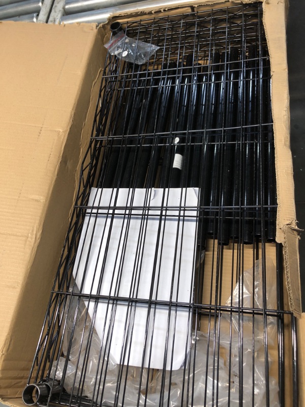 Photo 2 of ***NON REFUNDABLE NO RETURNS SOLD AS IS**PARTS ONLY****READ NOTES** HOMEFORT 5-Tier Wire Shelving Unit, Extra Wide Metal Storage Rack, Black 5 Tiers-28.74”W