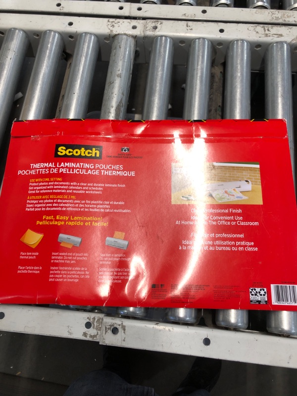 Photo 3 of Scotch Thermal Laminating Pouches, Legal Size 11 x 17 Inches, 25 Pack Laminating Sheets