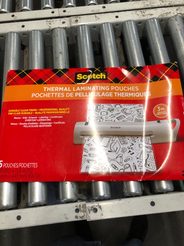 Photo 2 of Scotch Thermal Laminating Pouches, Legal Size 11 x 17 Inches, 25 Pack Laminating Sheets