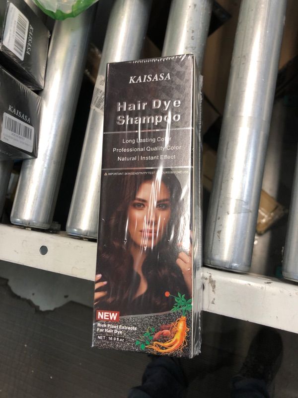 Photo 2 of BOJICA Dark Brown Hair Dye Shampoo, 3 in 1 Permanent Treated Hair, Natural Herbal Ingredients -16.9 FL OZ