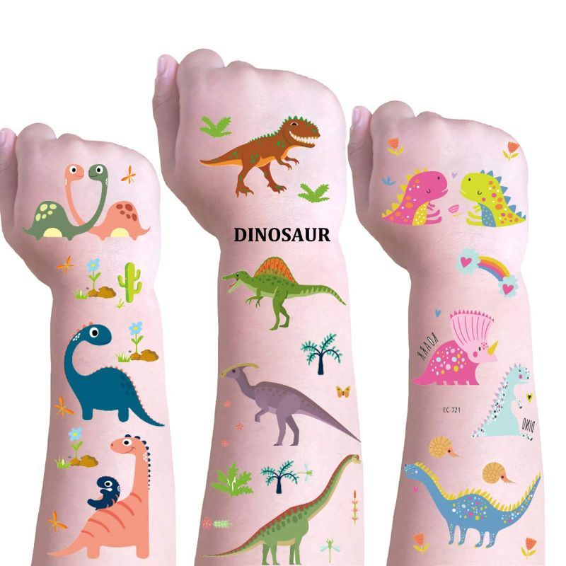 Photo 1 of **BUNDLE OF 3 (NON REFUNDABLE)**
Dinosaur Temporary Tattoos - WATERPROOF (109PCS)