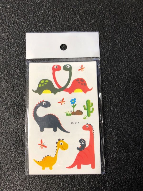 Photo 2 of **BUNDLE OF 3 (NON REFUNDABLE)**
Dinosaur Temporary Tattoos - WATERPROOF (109PCS)