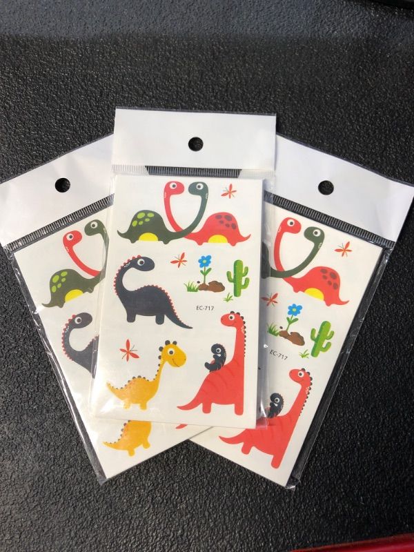 Photo 3 of **BUNDLE OF 3 (NON REFUNDABLE)**
Dinosaur Temporary Tattoos - WATERPROOF (109PCS)