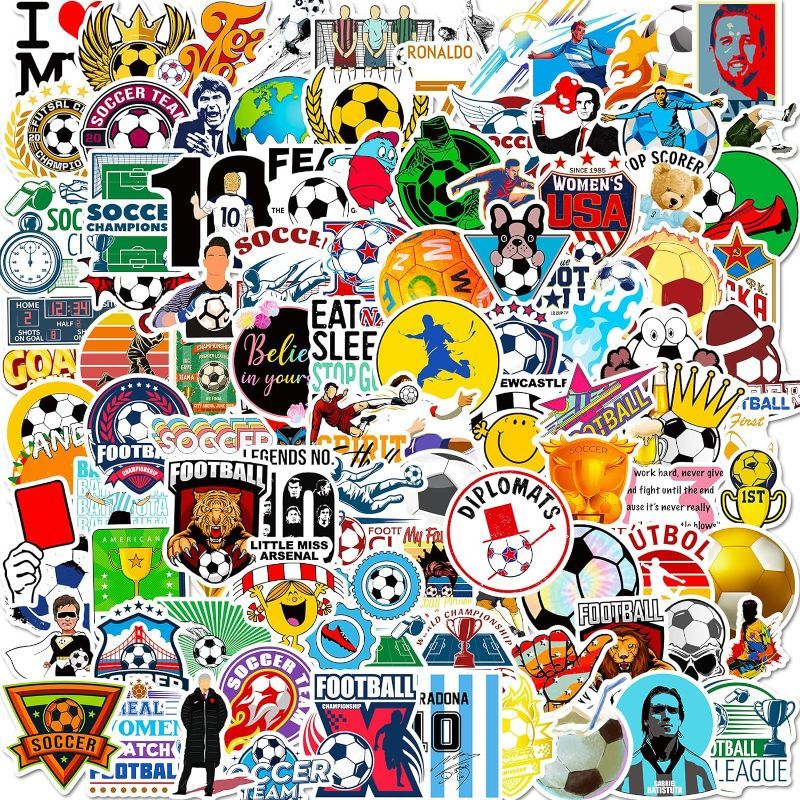 Photo 1 of **BUNDLE OF 3 (NON REFUNDABLE)**
100PCS Soccer Stickers, World Soccer Cup Stickers Pack