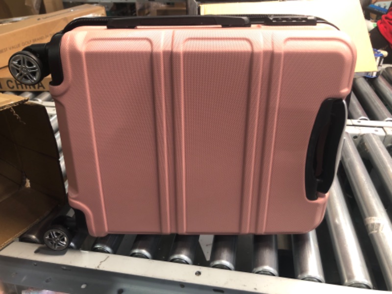 Photo 3 of ***USED - LIKELY MISSING PARTS - UNABLE TO VERIFY FUNCTIONALITY***
Kono 20'' Carry on Luggage Lightweight with Spinner Wheel TSA Lock Hardside Luggage Airline Approved Carry on Suitcase Nude/Rose Gold