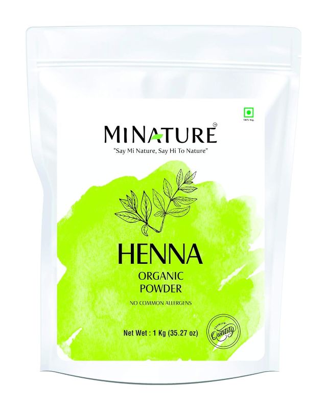 Photo 1 of **Expires on aug 2026 **
mi nature Henna Powder (Lawsonia inermis) for Hair Dye| Natural Hair Color| Henna Mehandi Powder for Hair | from Rajasthan| No Added Presevative | 1kg (35.27Oz) (1000 Gram)