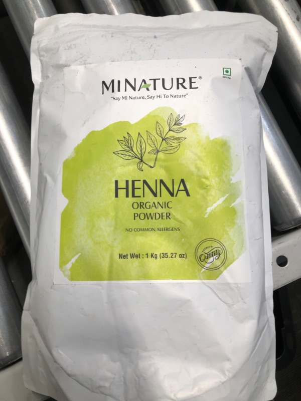 Photo 2 of **Expires on aug 2026 **
mi nature Henna Powder (Lawsonia inermis) for Hair Dye| Natural Hair Color| Henna Mehandi Powder for Hair | from Rajasthan| No Added Presevative | 1kg (35.27Oz) (1000 Gram)