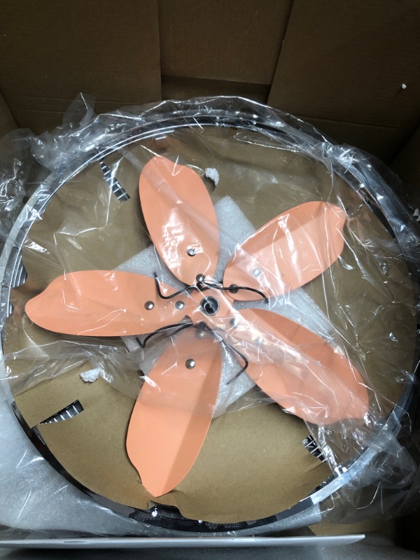 Photo 1 of Good Housekeeping All-Metal 12" Retro Table Fan, Salmon