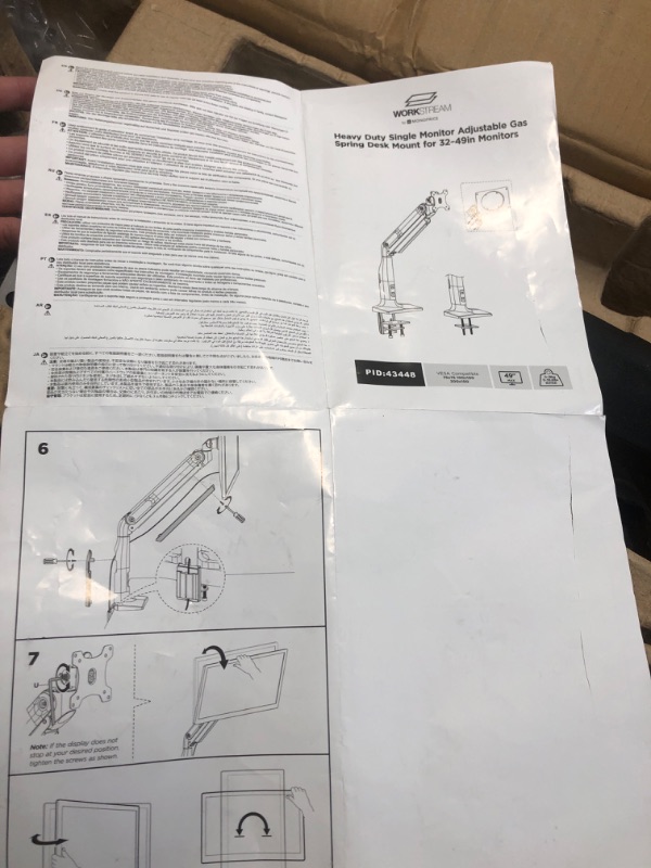 Photo 5 of (incomplete)(sold for parts) Monoprice Heavy-Duty Single-Monitor Full-Motion Desk Mount for 32-49 Inch Monitors