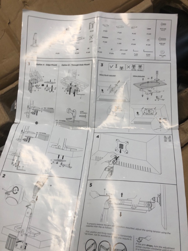 Photo 4 of (incomplete)(sold for parts) Monoprice Heavy-Duty Single-Monitor Full-Motion Desk Mount for 32-49 Inch Monitors