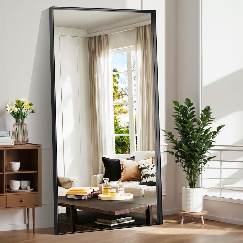 Photo 1 of **see notes**
inch Bathroom Mirror,Black Rectangle Mirror,Large Wall Mounted Bathroom Frame Vanity Mirror with Notches Corner for Bedroom,Living Room,Entryway Hangs Horizontally or Vertically