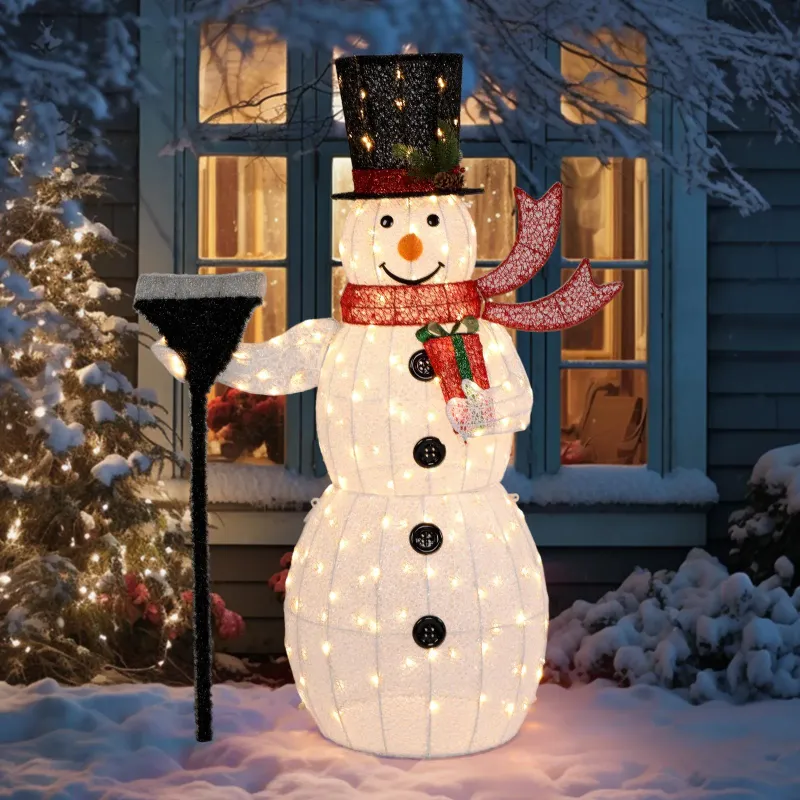 Photo 1 of ***SEE Notes***UBesGoo Top Hat Christmas Outdoor Decoration Outdoor Snowman 5FT Christmas Decorations for Home Indoor Lawn Yard