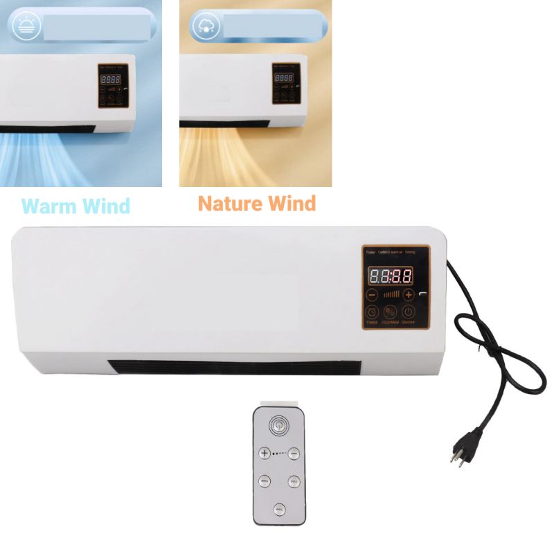 Photo 1 of ***SEE PHOTO FOR DAMAGES*** Wall Mounted Heating Machine,Portable Wall Mount Natural Fan Machine with Remote Control or Touch Screen Control