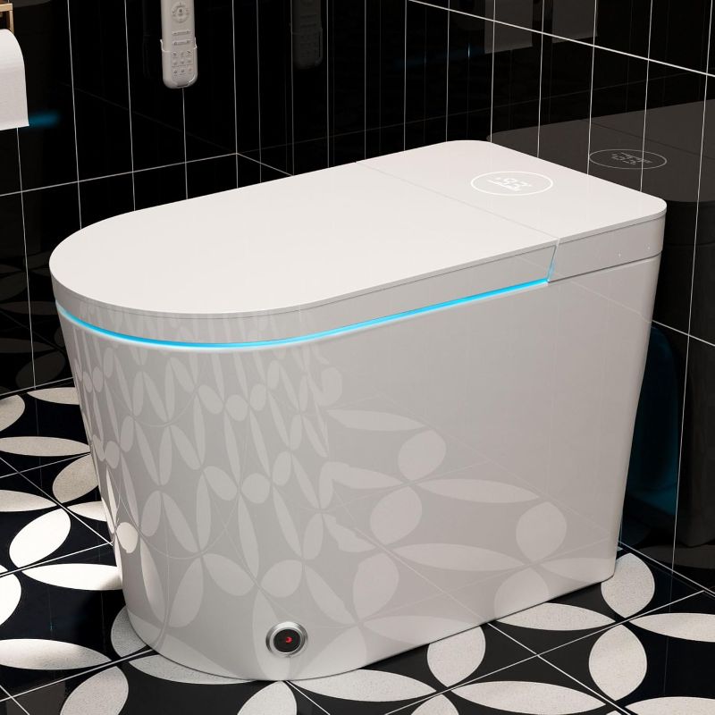 Photo 1 of ARRISEA Smart Toilet with Bidet Built in, Auto-Open/Close Lid, Auto Flush Smart Toilet with Adjustable Warm Water Washing, Instant Heated Bidet Seat, Dryer, Modern Toilet with Bidet and LED Display