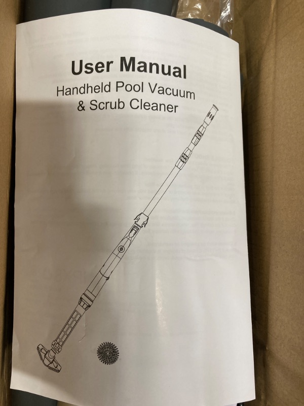 Photo 3 of ***STOCK PHOTO FOR REFERENCE ONLY STYLE VARY*** Handheld Pool Vacuum, Cordless Pool Vacuum with Running Time up to 60-Minutes for Small Above Ground Pools, Hot Tubs and Spas