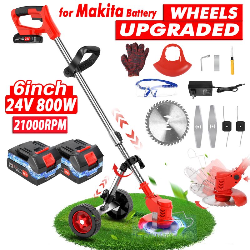 Photo 1 of ***ALL ITEMS NOT INCLUDED*** Grass Trimmer Cordless Electric Weed Eaters & Weed Trimmer, Tanbaby 6 inch Weed Wacker Kit with Upgraded Wheels