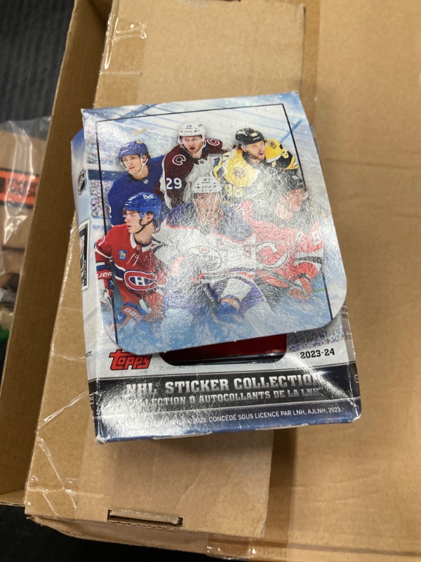 Photo 2 of 2023-2024 TOPPS NHL Hockey Sticker Collection - 50 Packs Per Box