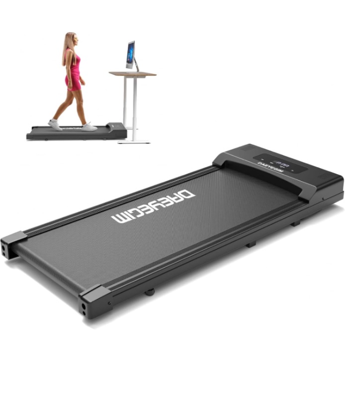 Photo 1 of ***read comments***Walking Pad Treadmill Under Desk Treadmill for Home Office, DAEYEGIM 2 in 1 Portable Walking Treadmill with Remote Control, Walking Jogging Machine in LED Display