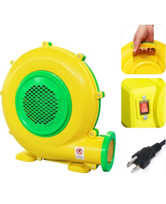 Photo 1 of Air Blower for Inflatables, 950Watt 1.25HP Bounce House Blower, Inflatable Bubble House Blower, Electric Fan Pump for Outdoor Inflatable Paint Booth Water Slid? Bouncy Castle, Jumper, Blower Corded