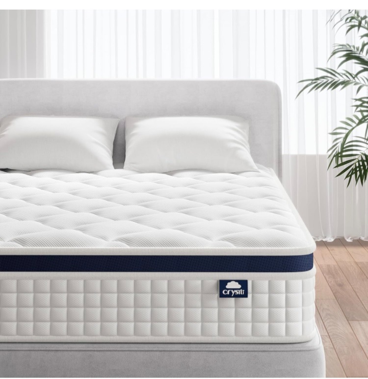 Photo 1 of ***read comments*** Crystli Full Size Mattress Bed in A Box, 10 Inch Hybrid Mattress with Zero Pressure Foam, Innerspring Mattress for Pressure Relief, Motion Isolation, Medium Firm, CertiPUR-US Certified