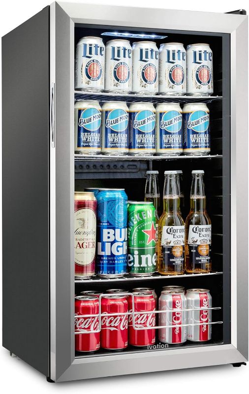 Photo 1 of ***DOES NOT GET COLD*** Ivation 126 Can Beverage Refrigerator | Freestanding Ultra Cool Mini Drink Fridge | Beer, Cocktails, Soda, Juice Cooler for Home