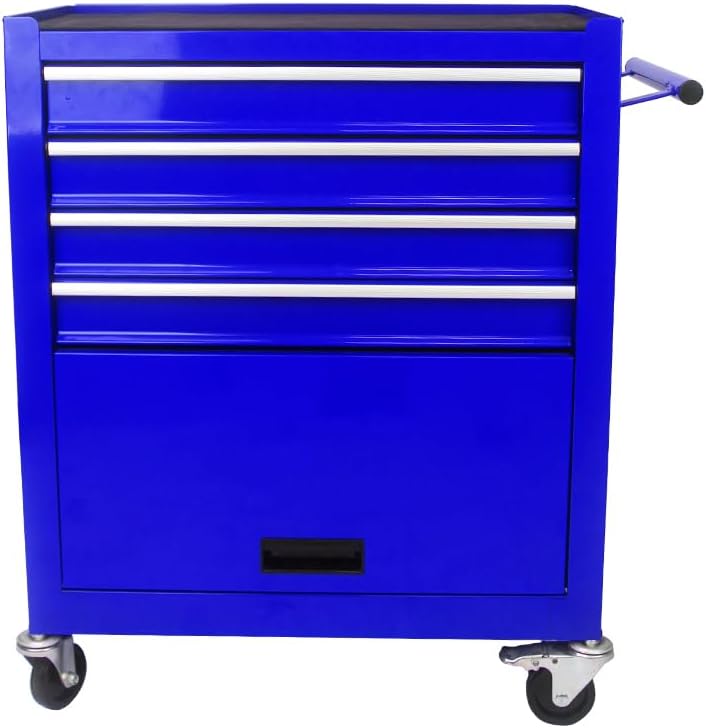 Photo 1 of *SIMILER TO* Rolling Tool Chest, 4-Drawer Rolling Tool Box with Interlock System and Wheels for Garage, Warehouse, Workshop, Repair Shop Blue