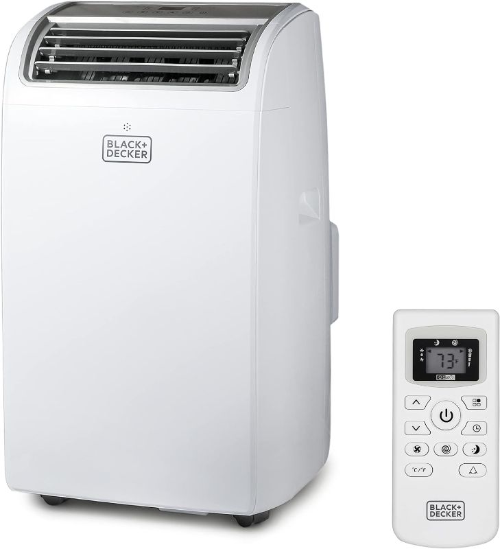 Photo 1 of BLACK+DECKER 12,000 BTU Portable Air Conditioner up to 550 Sq.Ft. with Remote Control, White
