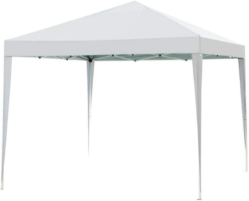 Photo 1 of 10' x 10' Canopy Tent Gazebo with Dressed Legs, White
