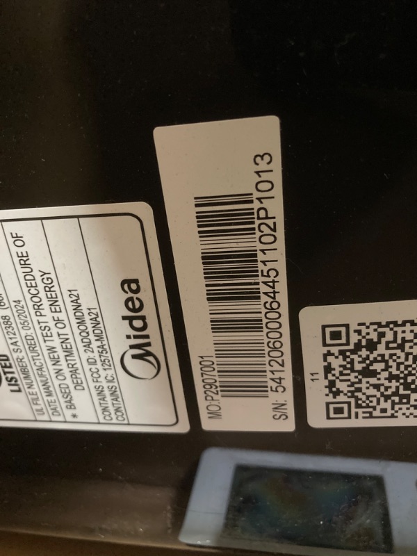 Photo 1 of Midea Duo 14,000 BTU (12,000 BTU SACC) High Efficiency Inverter, Ultra Quiet Portable Air Conditioner, Cools up to 550 Sq. Ft., Works with Alexa/Google Assistant, Includes Remote Control & Window Kit Black 14,000 BTU