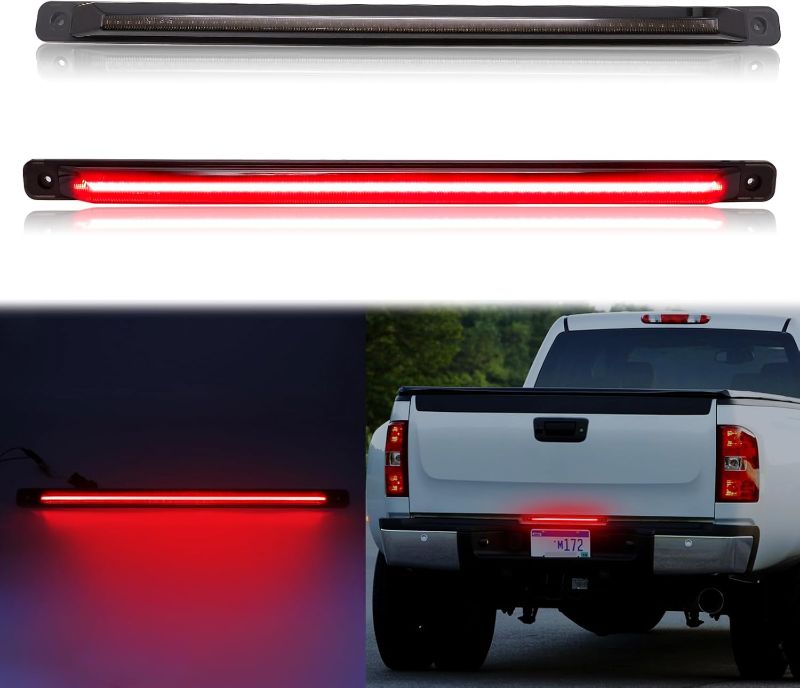 Photo 1 of ***(PHOTO SIMILAR TO ITEM)***
LED Tailgate Lamp Replacement for Silverado Sierra 2500HD 2001-2014, Silverado Sierra 3500HD 2007-2014, Rear Red Brake Stop Light Bar with Ventilation Holes, Replace OE 15248604