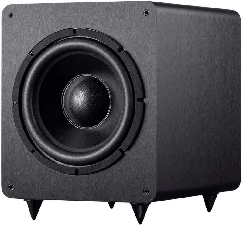 Photo 1 of Monoprice SW-12 400 Watt RMS (600 Watt Peak) Powered Subwoofer - 12-Inch, Ported Design, Variable Phase Control, Variable Low Pass Filter, for Home Theater Systems
