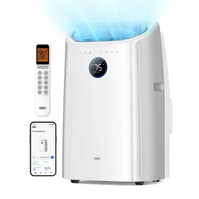 Photo 4 of Dreo Portable Air Conditioners, 12,000 BTU AC Unit for Bedroom with Drainage-free Cooling, 46dB Quiet, APP/Voice/Remote, 24h Timer with Fan & Dehumidifier, Smart Air Conditioner for Room Indoors